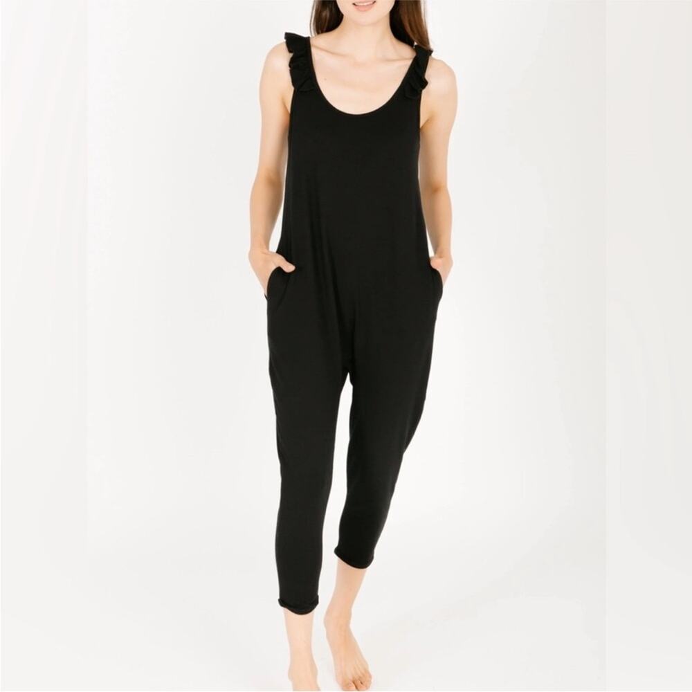 Smash + Tess Sweetheart Romper Jumpsuit Midnight Black XXS
